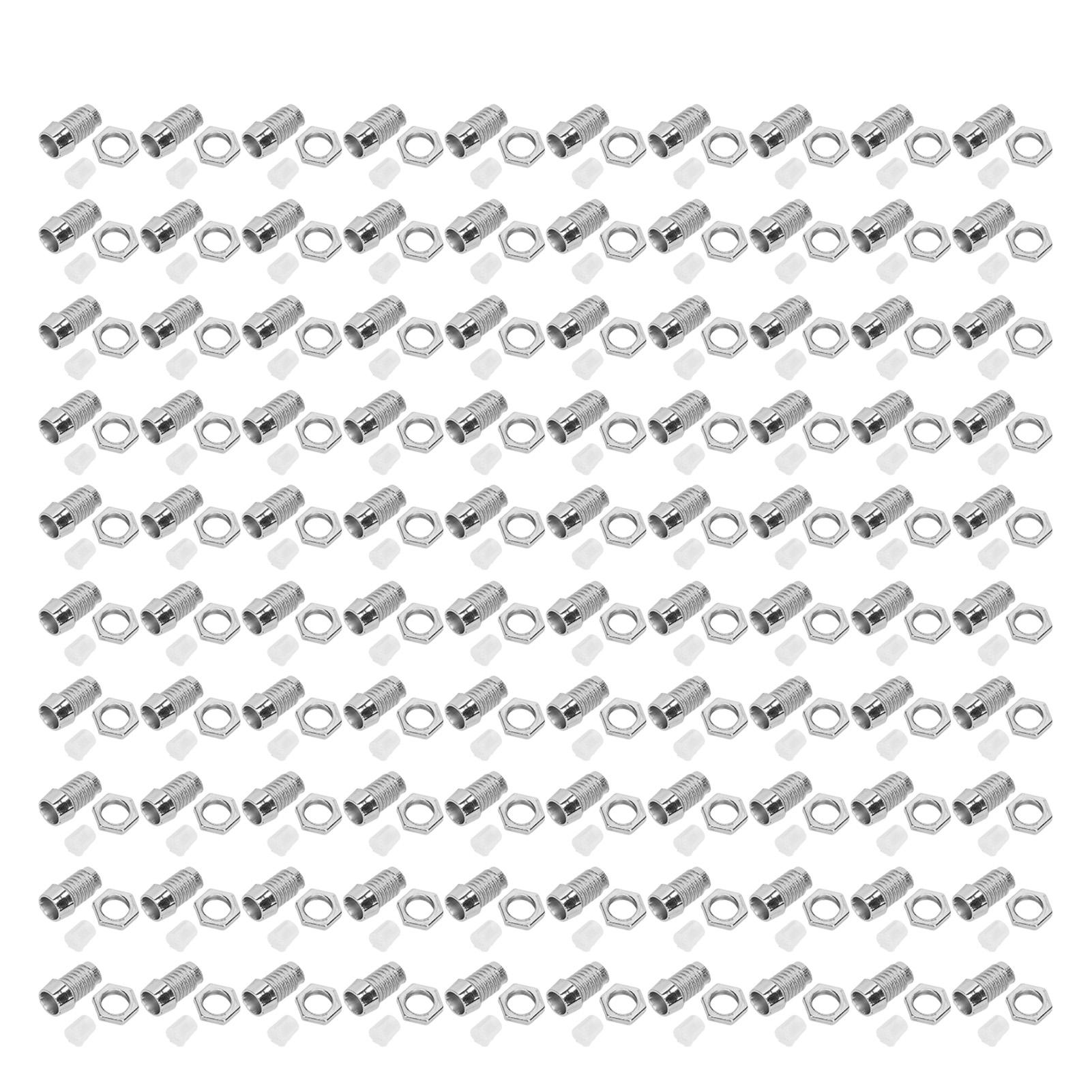 100 комплект светодиодных держателей, пластиковых, хромированных, 3 мм, для светодиодных лампочек, серебристого цвета